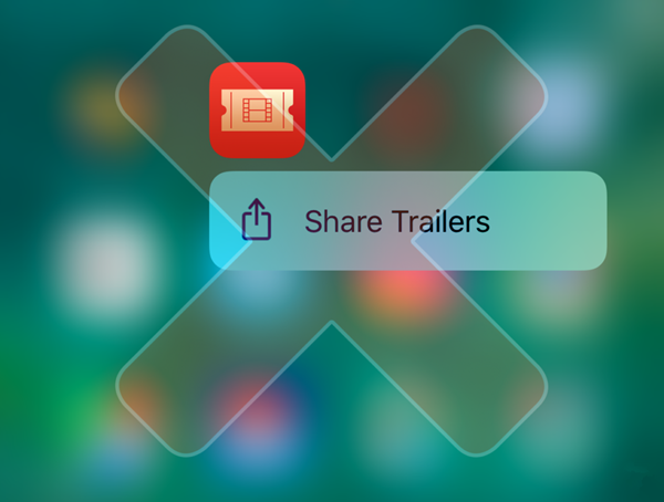 ios10如何移除3D Touch菜单的分享选项