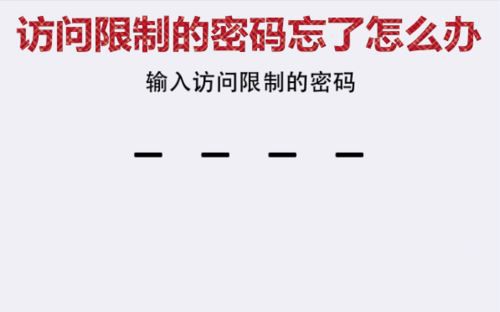 iphone7访问密码忘记了怎么办