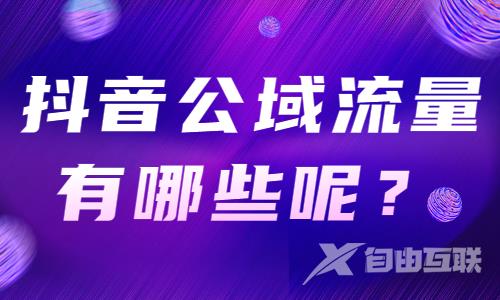 抖音公域流量有哪些呢？你知道吗？
