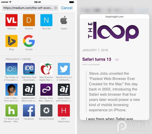 Safari的3D  Touch功能很棒_软件自学网