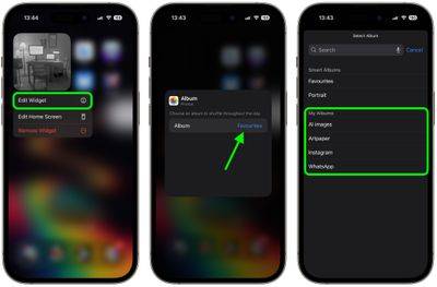 在 iPhone  主屏幕上随机播放特定相册