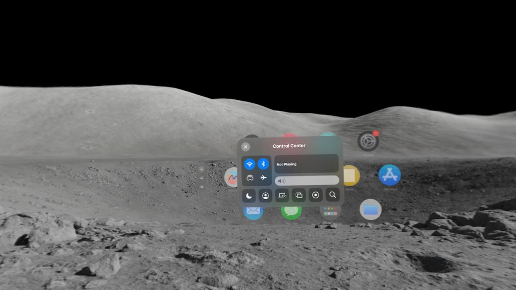 如何在Apple  Vision  Pro上打开和自定义控制中心