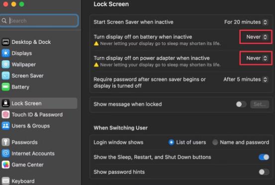 苹果电脑怎么设置屏幕常亮，如何让Mac永不休眠