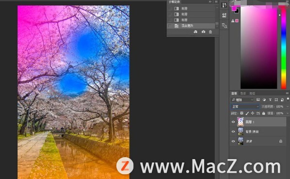 PS新手教程-如何使用PS制作日系唯美效果的旅游树木照片