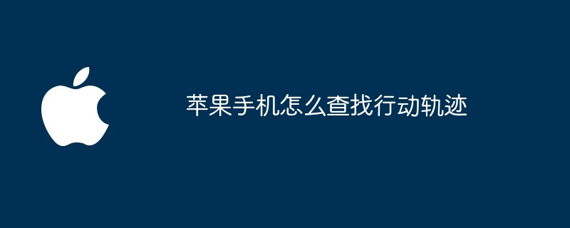 苹果手机怎么查找行动轨迹