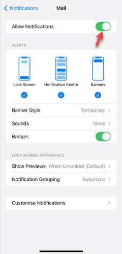 iPhone中的延迟通知：修复