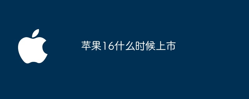 苹果16什么时候上市