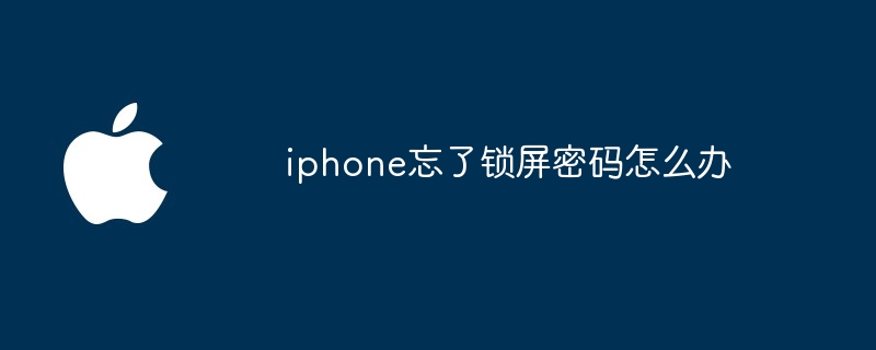 iphone忘了锁屏密码怎么办