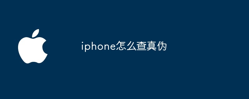 iphone怎么查真伪
