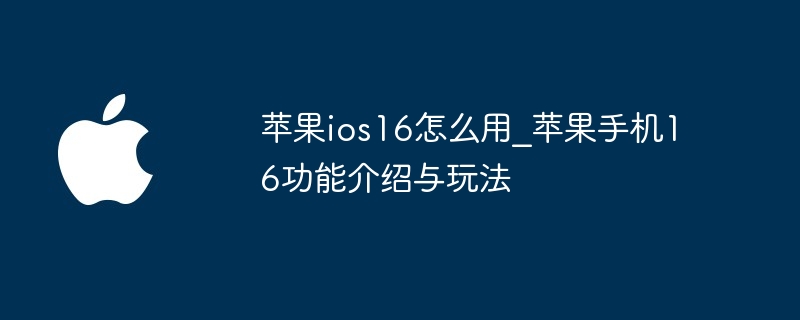 苹果ios16怎么用 苹果手机16功能介绍与玩法