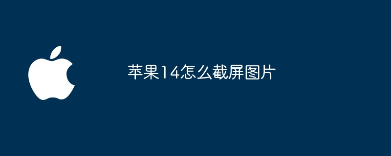 苹果14怎么截屏图片