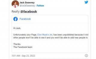 追踪马斯克、扎克伯格私人飞机的 Facebook 用户被封号