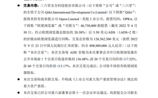 360公告：退出投资Opera浏览器 拟出售欧朋股权