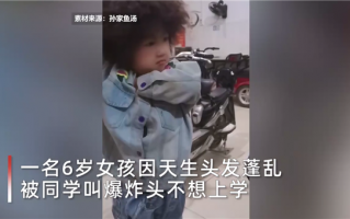 6岁女孩天生爆炸头不想上学 网友直呼好酷：爱因斯坦同款