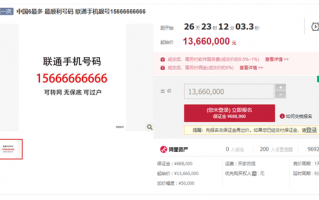 6最多的手机号！联通15666666666号码1366万起拍：内含38万话费