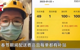 外卖小哥过年3天赚2695元：年三十到初二上班不回家