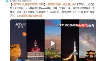 春节期间迎来精彩天象：五星连珠将上演