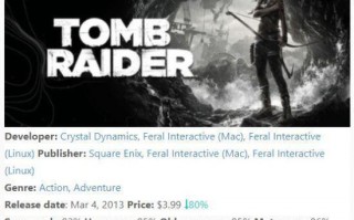 《古墓丽影9》全球狂销1100万套 半数都来自PC平台(转载)