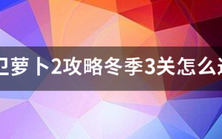 保卫萝卜2攻略冬季3关怎么过图解
