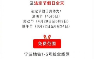 宁波地铁每晚8点后及节假日免费 网友：一座有温度的城市
