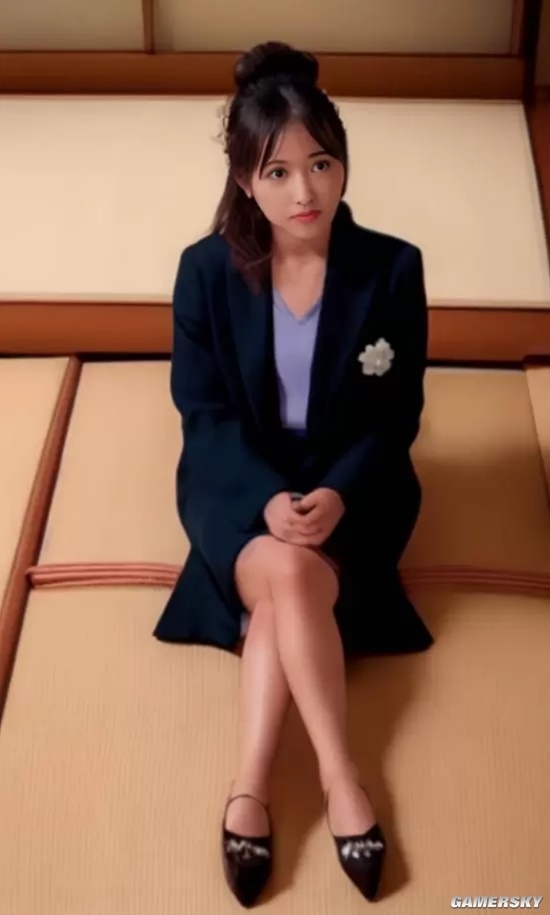 AI绘制日本女性社畜形象：穿OL制服的职场美女-第3张图片-9158手机教程网