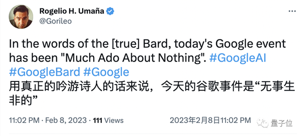 谷歌版ChatGPT灾难级发布 市值一夜狂跌7000亿 熬夜网友:退钱!-第5张图片-9158手机教程网 谷歌版ChatGPT灾难级发布 市值一夜狂跌7000亿 熬夜网友:退钱!-第5张图片-9158手机教程网