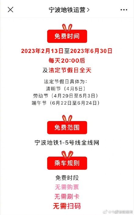 宁波地铁每晚8点后及节假日免费 网友:一座有温度的城市-第1张图片-9158手机教程网 宁波地铁每晚8点后及节假日免费 网友:一座有温度的城市-第1张图片-9158手机教程网