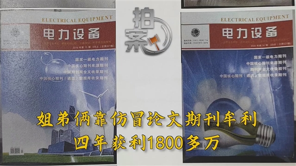 姐弟俩仿冒论文期刊：四年赚了1800多万-第1张图片-9158手机教程网
