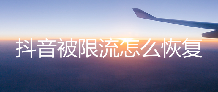 抖音账号被限流有什么后果-第1张图片-9158手机教程网