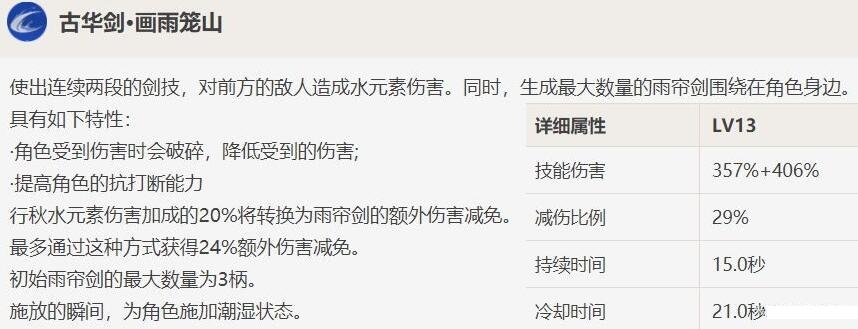 原神行秋技能分析及装备推荐-第2张图片-9158手机教程网