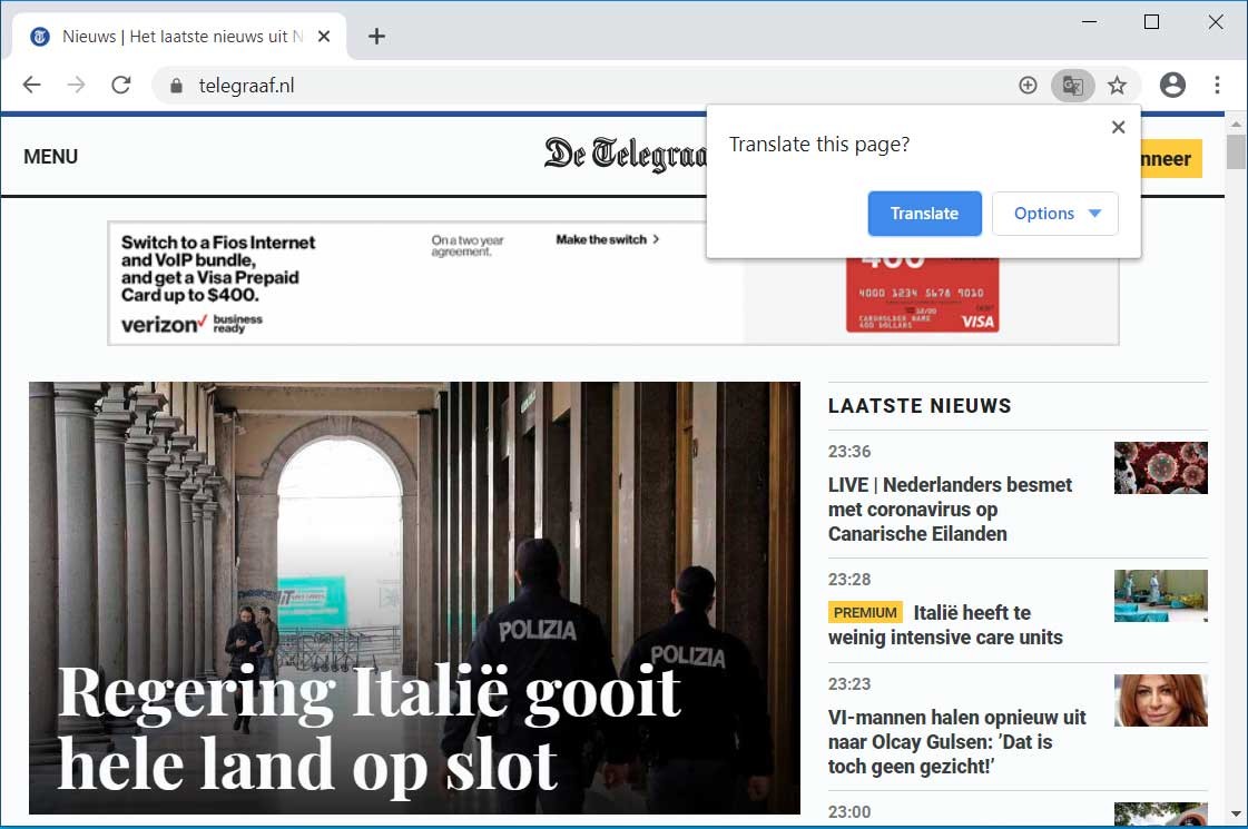 Chrome浏览器翻译网页的方法教程-第1张图片-9158手机教程网